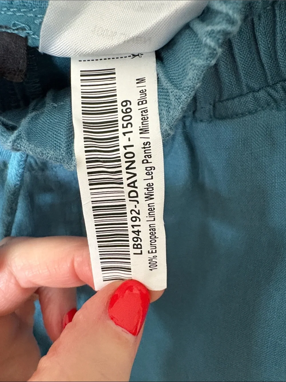 Quince Teal Wide-Leg Drawstring Pants